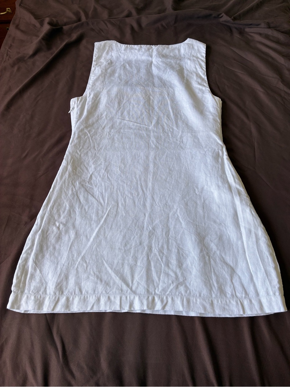 POSSE Alice Square Neck Linen Mini Dress Ivory White Size Medium - Picture 2 of 8